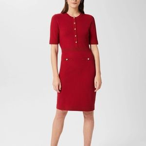 Hobbs London Red knee length dress size US 10